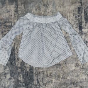 Polka dot off the shoulder top